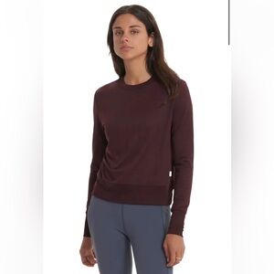 Women's Burgundy Long Sleeve Top